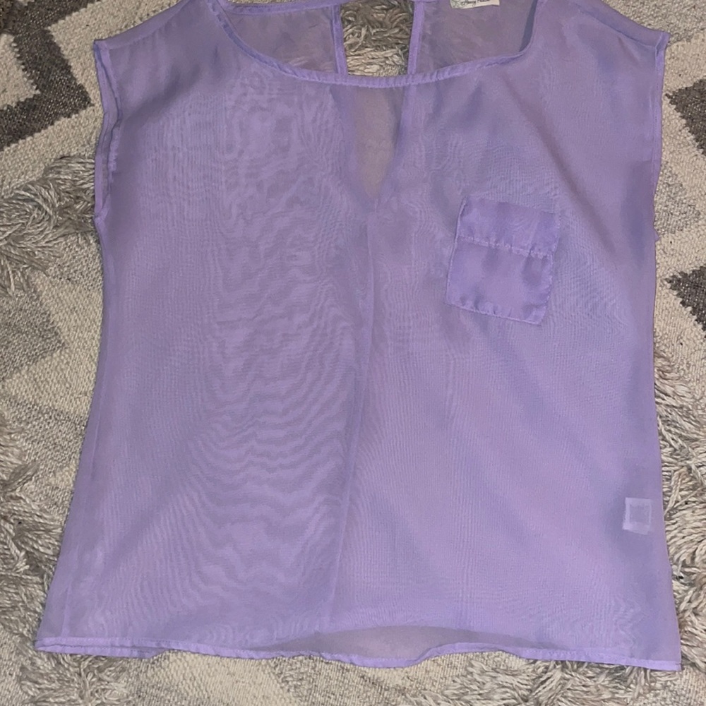 Lilac sheer top
